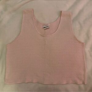 Pink Sleeveless Knit Top